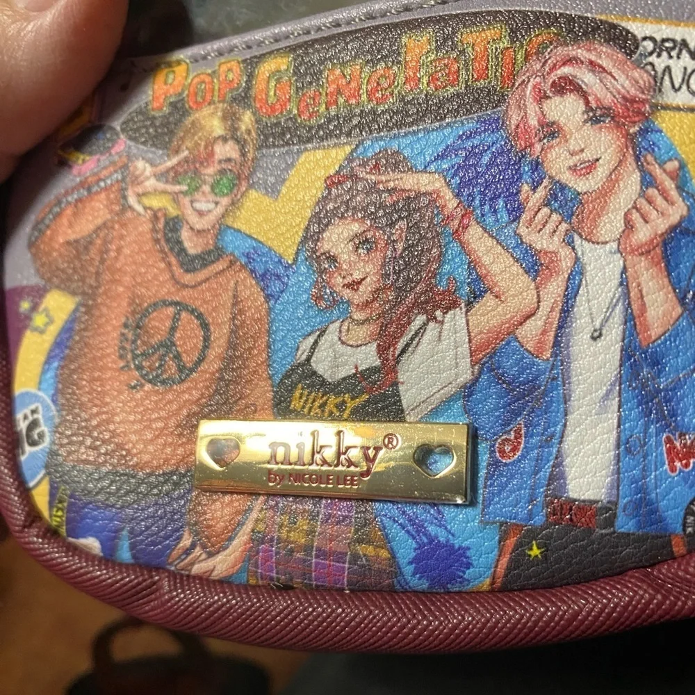 Nicole Lee Nikky Key/Card Holder Wristlet or bag clip feat. Pop Generation.